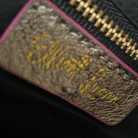 Elliot Lucca~Vtg~Metallic~Bronze/Gold/Taupe~Woven~Soft Leather~Crossbody~Handbag - Picture 2 of 16